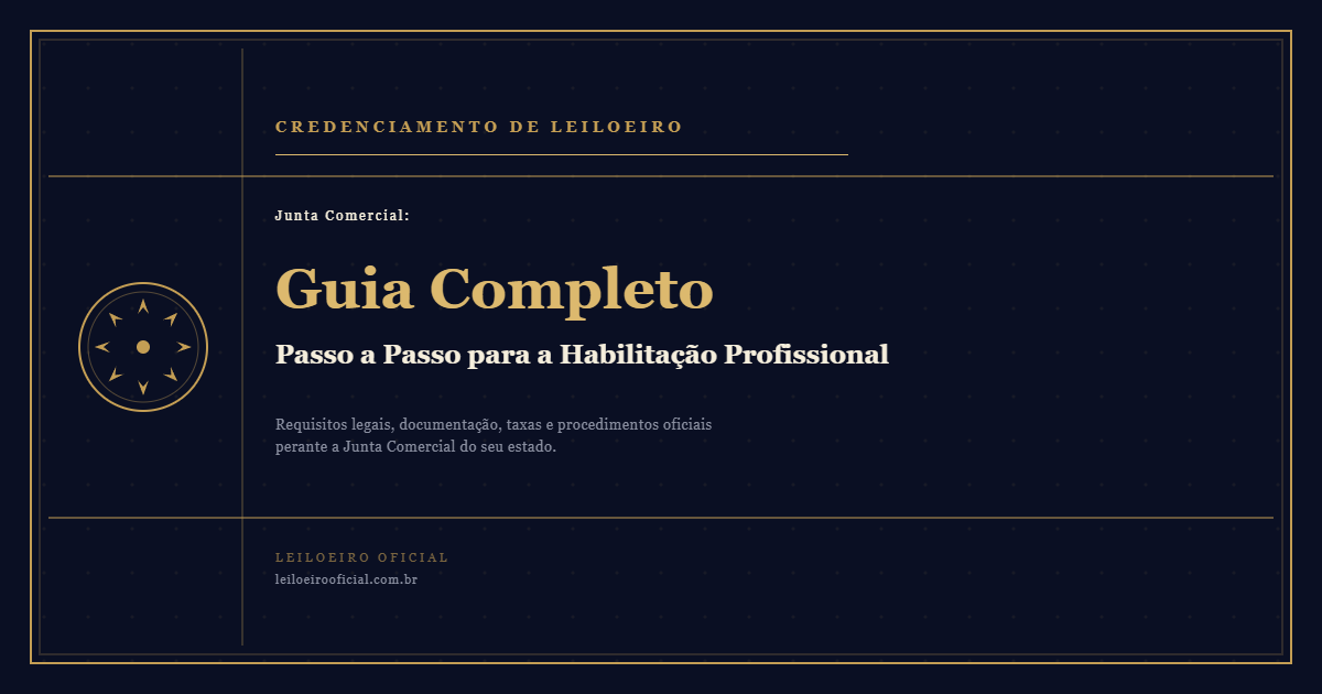 Credenciamento de Leiloeiro na Junta Comercial: Guia Completo Passo a Passo