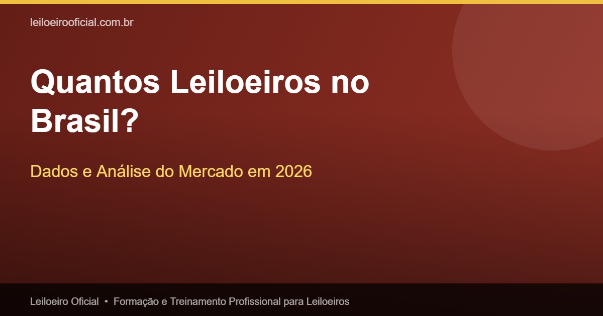Quantos Leiloeiros Existem no Brasil em 2026?